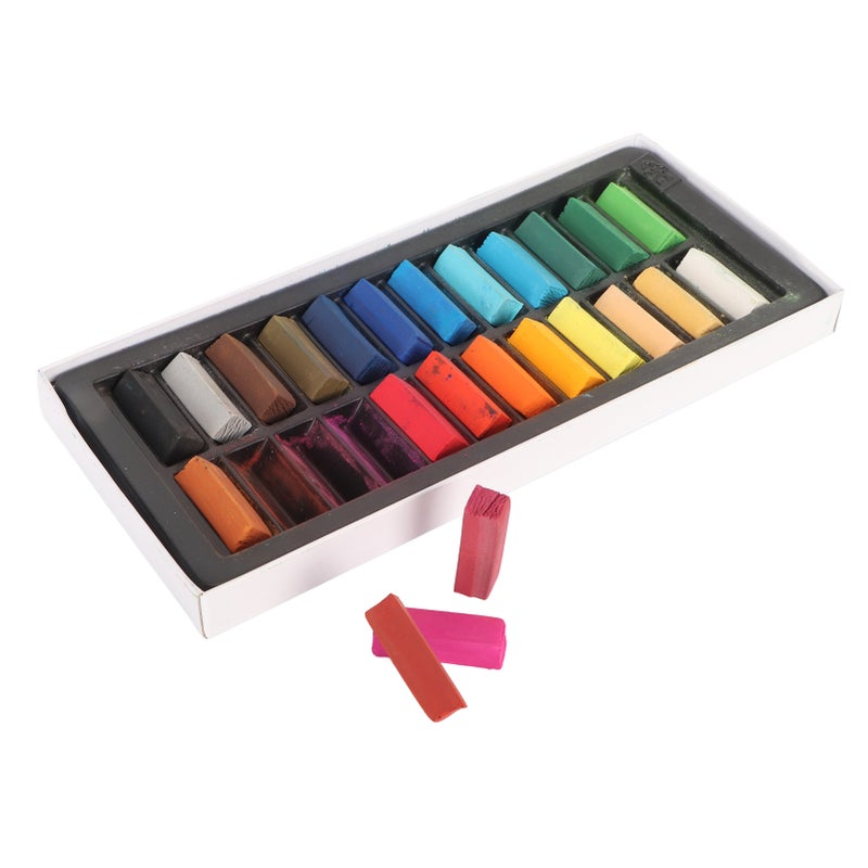 24 Colors Soft Pastel Sticks Set Light Resistance Fade Resistant Easy to Mix Drawing Pastels for Beginner Kids Painting - Image 1