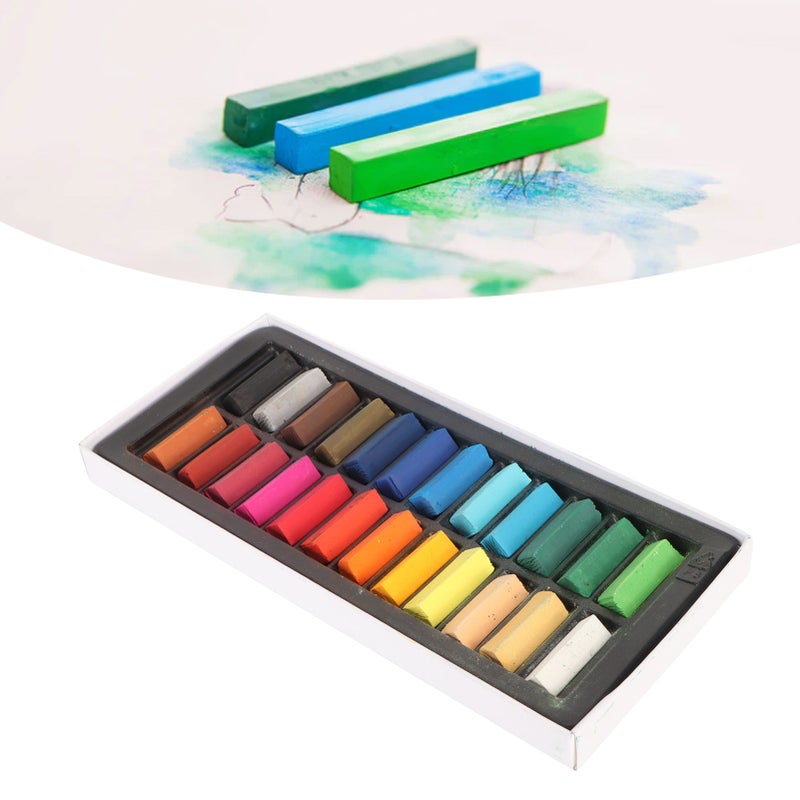 24 Colors Soft Pastel Sticks Set Light Resistance Fade Resistant Easy to Mix Drawing Pastels for Beginner Kids Painting - Image 5