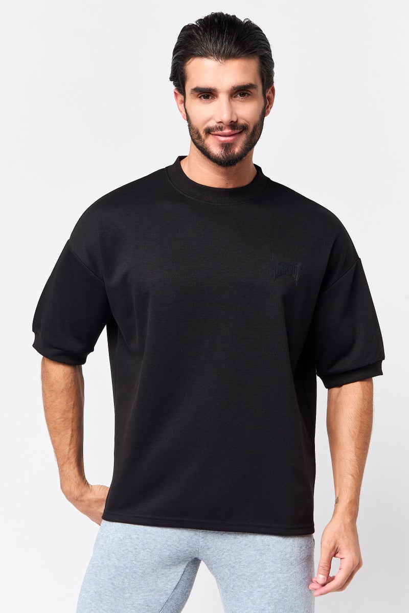 TapouT Men Sportswear Fit Short Sleeve Outdoor T-Shirt, Black - Image 1