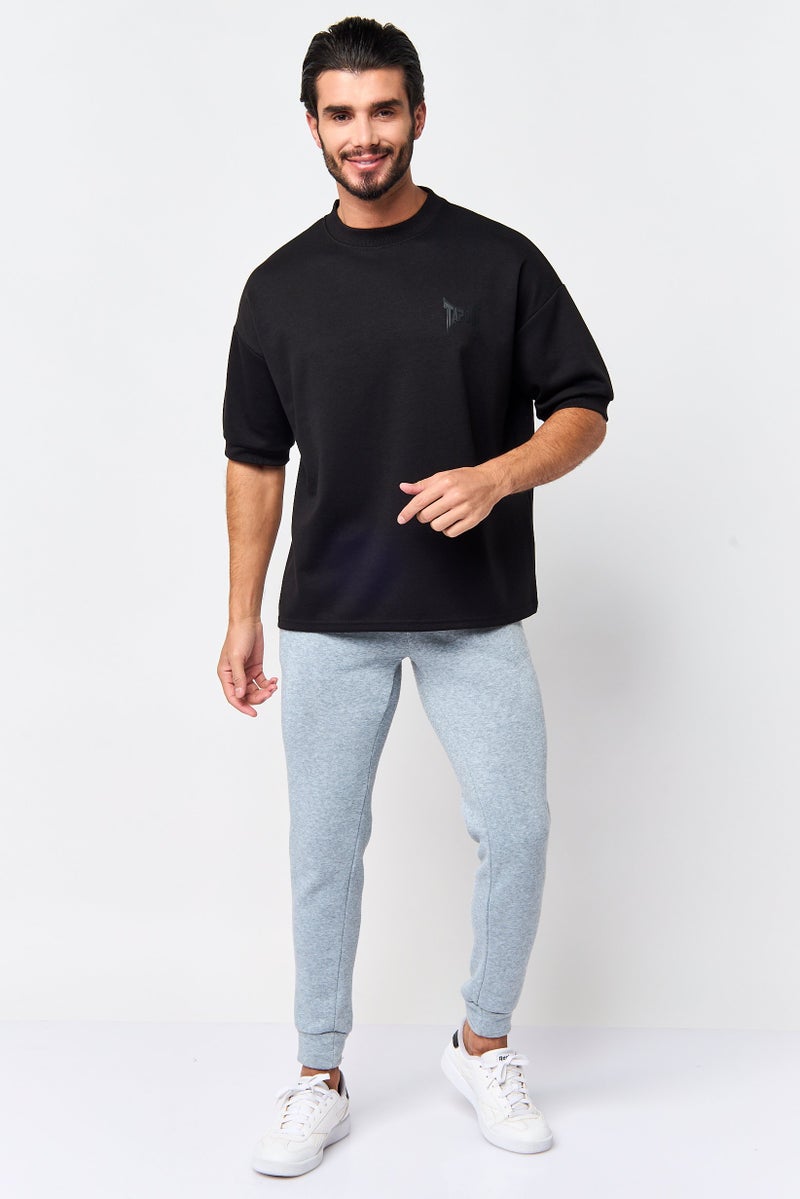 TapouT Men Sportswear Fit Short Sleeve Outdoor T-Shirt, Black - Image 2