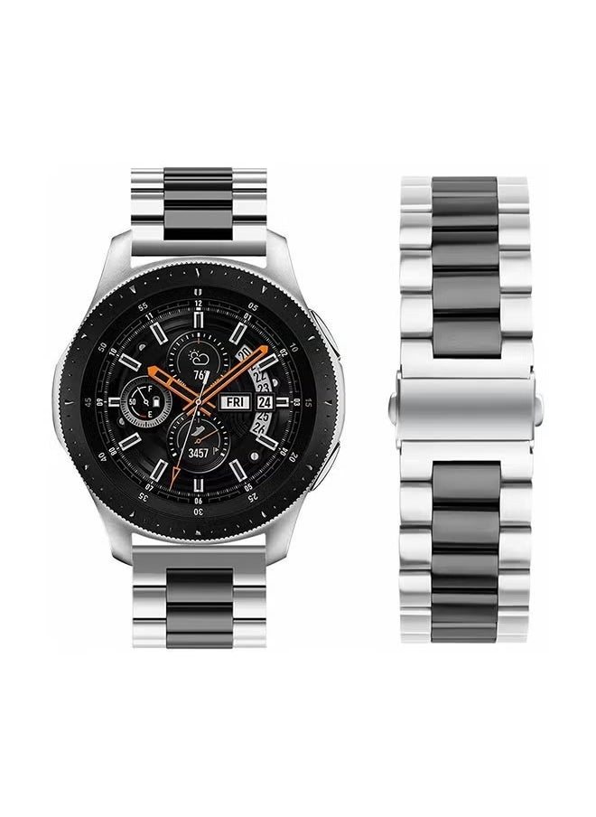 Beauenty Stainless Steel Strap Band For Samsung Galaxy Watch/Huawei Gt2/Gear S3 Frontier And Classic/Honor Magic 2/Fossil Black / Silver 