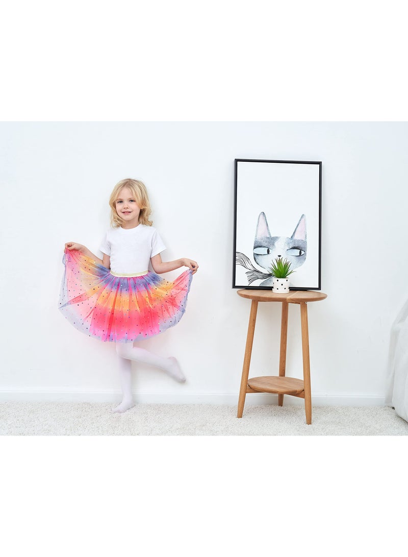 CMGTYYD 2 PCS Girls Ballet Tutu Kids Birthday Princess Party Favor Dress Skirt Girls Ballet Tutu Kids Birthday Princess Party Favor Dress Skirt Set (80cm-110cm) - Image 2
