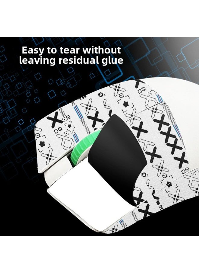 Generic - Suitable For Mechanic L8 MAX Mouse Anti-slip Sticker L8max Printed Sticker Sweat Sticker Palm Sticker Ice Foot Sticker-Color:[all Inclusive] Black Printed Mouse Sticker [free Cleaning Cotton] - Image 1