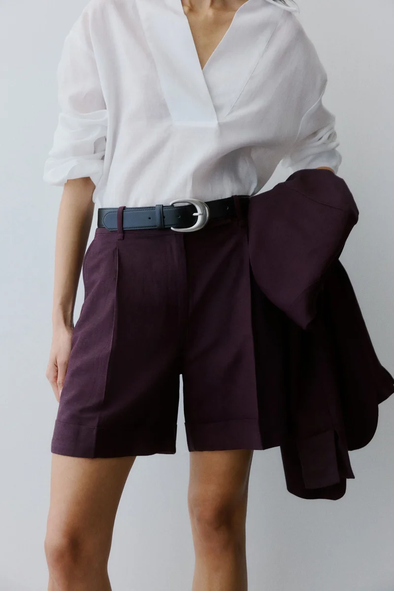H&M Tailored linen-blend shorts