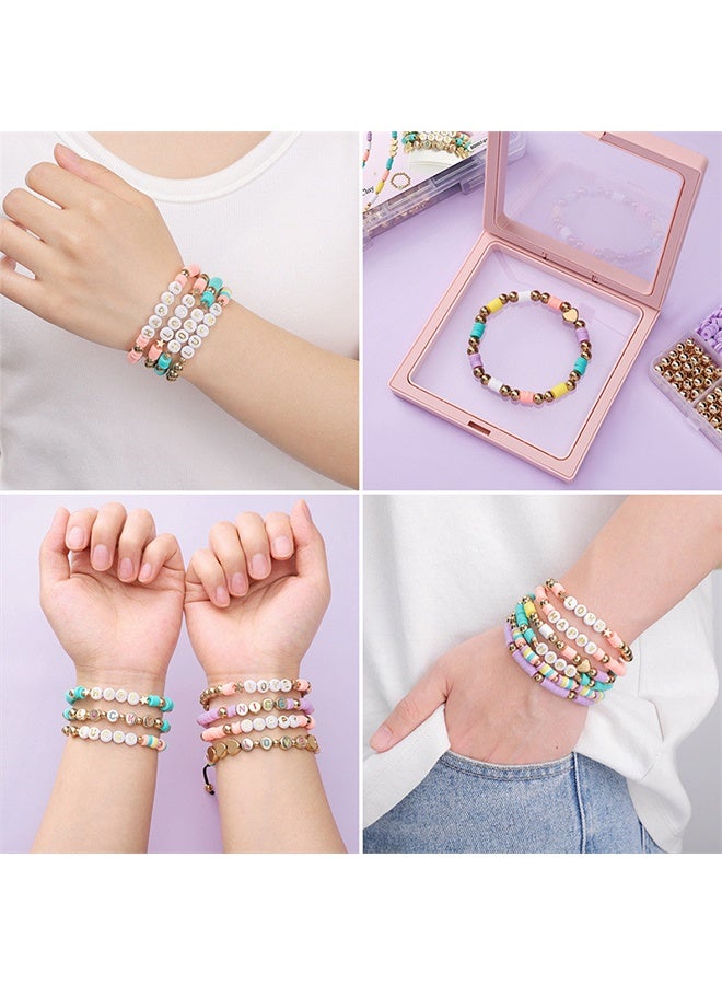 beadia Letter Beads Kit, Gold Beads Letter Beads for Jewelry Making  Beads Heart Beads Friendship Bracelet Necklace Kit  - Image 4
