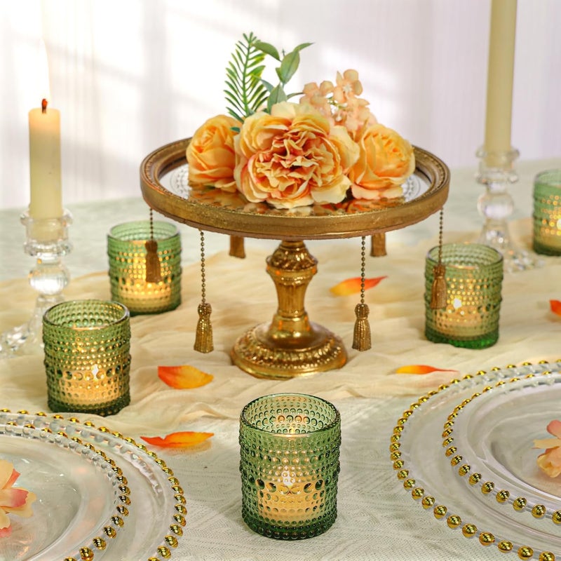 SUPMIND 24 Pcs Votive Candle Holders, Glass Holders Bulk for Table Centerpiece, Tea Lights Candle Holders for Wedding Shower, Party and Home Decor Green - Image 4