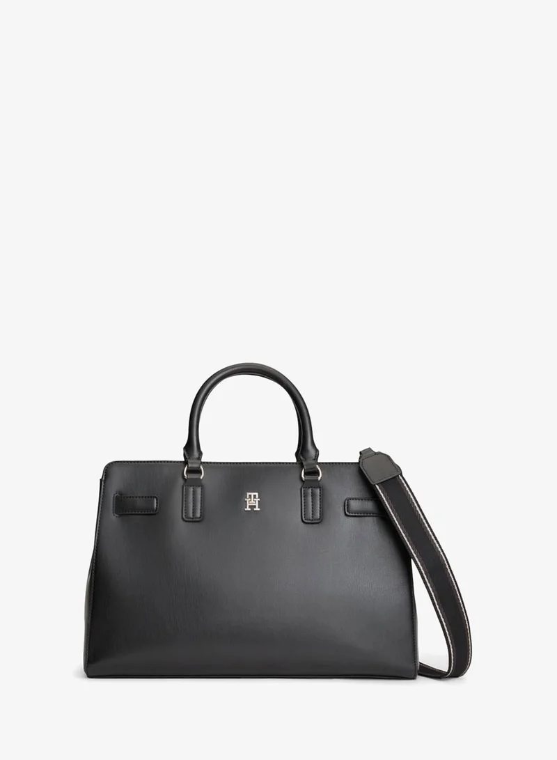 TH Monogram Repeat Logo Crossbody Satchel