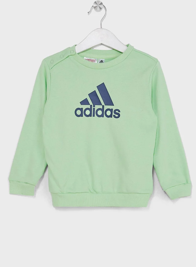 adidas بنطال جوغر رياضي من قماش تيري الفرنسي مزين بشعار للأطفال