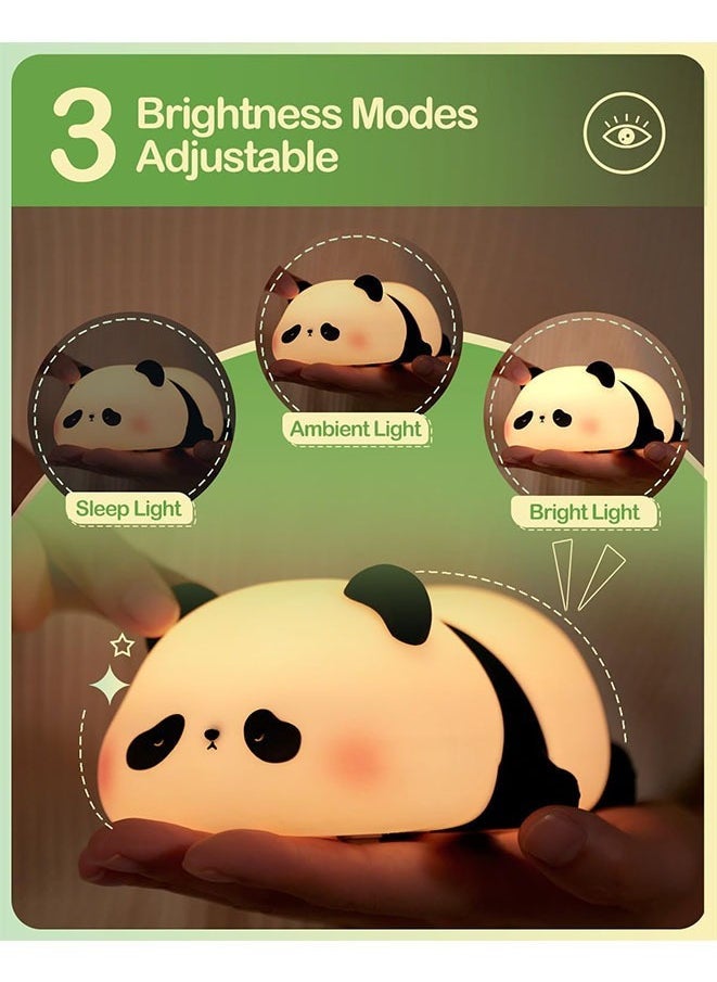 Muyixin مصباح LED ليلي للأطفال قابل لإعادة الشحن من Kawaii Panda لغرفة الأطفال، سطوع قابل للتعديل  - Image 2