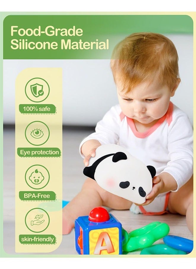 Muyixin مصباح LED ليلي للأطفال قابل لإعادة الشحن من Kawaii Panda لغرفة الأطفال، سطوع قابل للتعديل  - Image 5