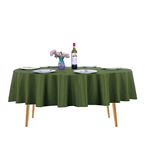 Ascoza 2pack 90 Inch Willow Round Tablecloth in Washable Polyester Fabric for Wedding/Banquet/Restaurant/Parties - Image 1