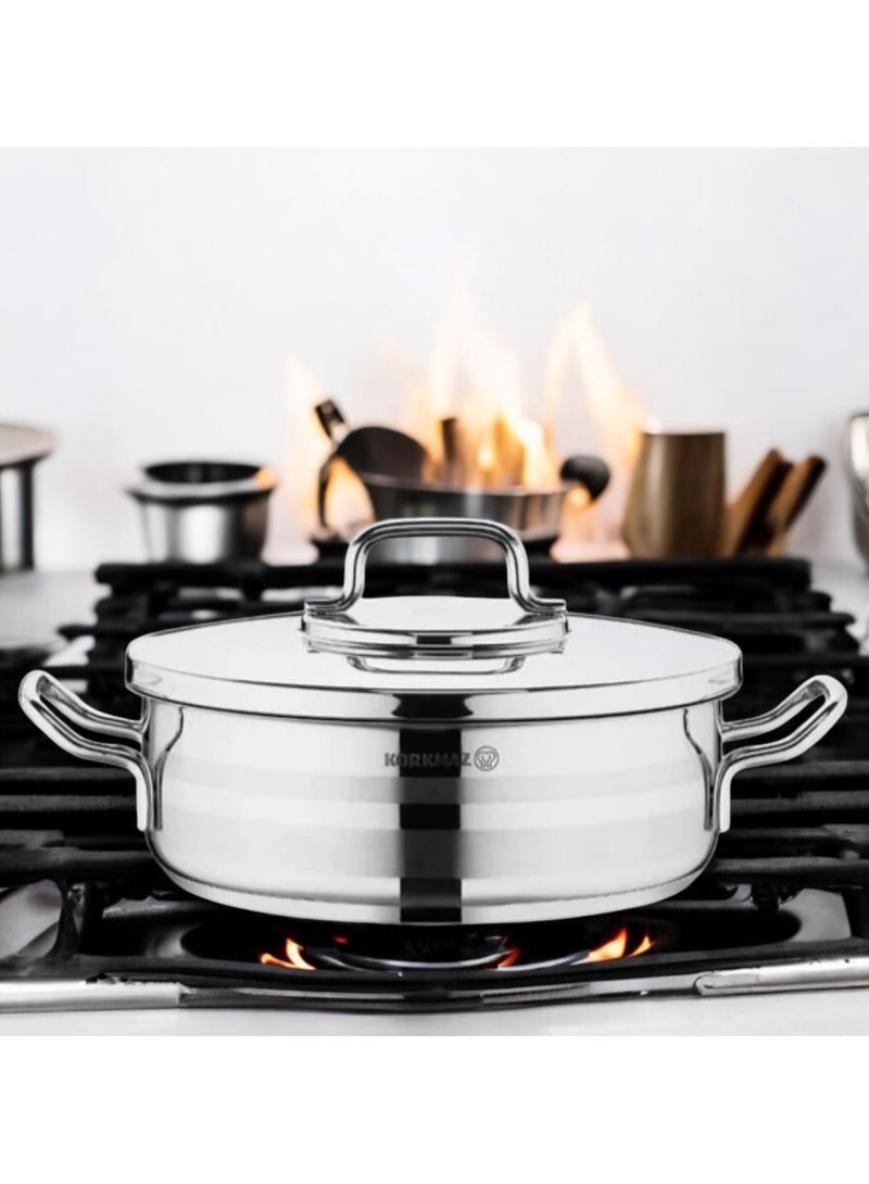 Korkmaz Korkmaz Astra2 steel pot, capacity 24 x 8 cm, 3.5 litres - Image 5