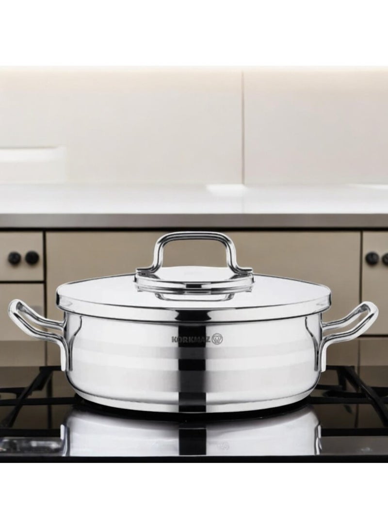 Korkmaz Korkmaz Astra2 steel pot, capacity 24 x 8 cm, 3.5 litres - Image 4