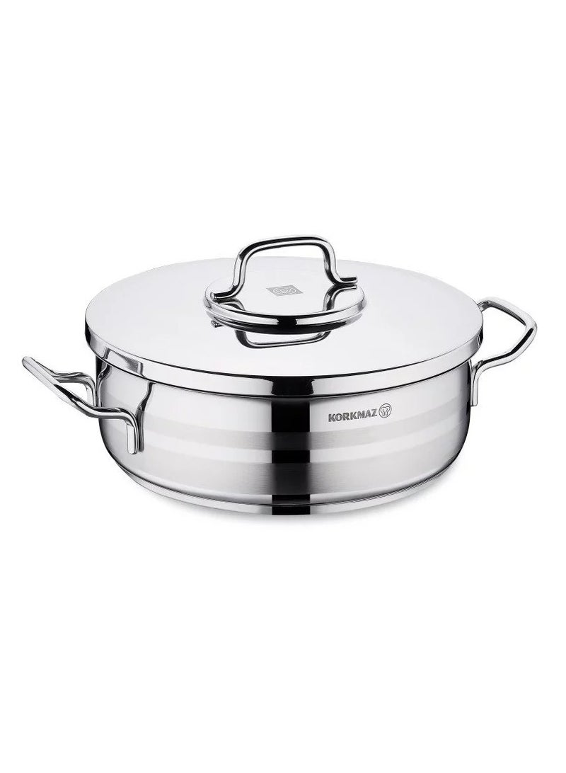 Korkmaz Korkmaz Astra2 steel pot, capacity 24 x 8 cm, 3.5 litres - Image 1