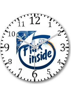 Print Shop Flux Inside Wall Clock Curved Real Glass