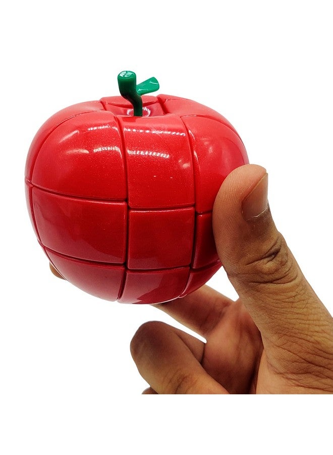 كيديتوس مكعب كيديتو واي جيه على شكل فاكهة التفاح، 3×3، لغز مكعب سحري سريع على شكل فاكهة واقعية، أحمر - Image 2