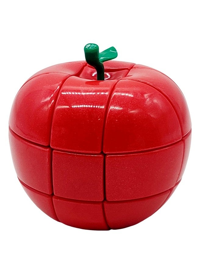 كيديتوس مكعب كيديتو واي جيه على شكل فاكهة التفاح، 3×3، لغز مكعب سحري سريع على شكل فاكهة واقعية، أحمر - Image 1