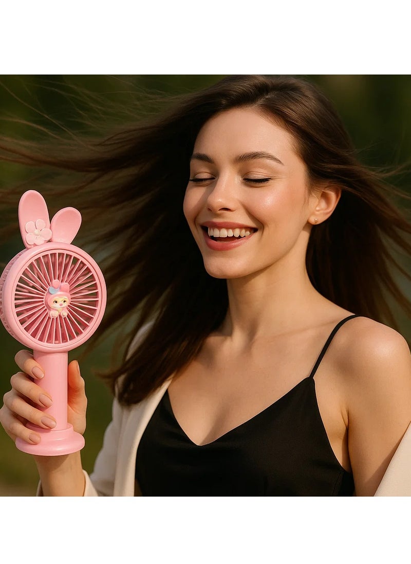 Fan Sheng Da - Rechargeable hand fan + mobile phone holder, lightweight, gives a refreshing atmosphere, small size. - Image 1