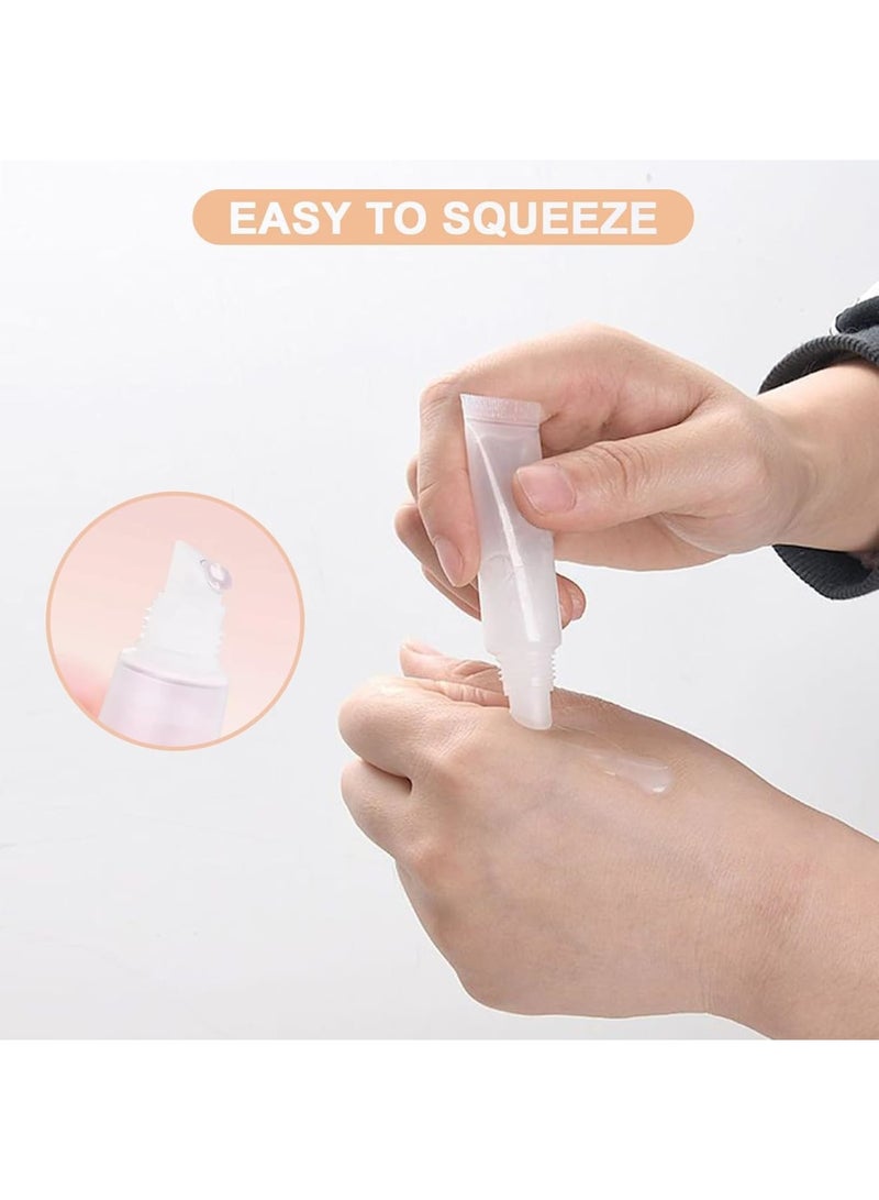 سيوسي Lip Gloss Tubes, Refillable Lip Balm Containers, Mini Cosmetic Squeeze Bottles for DIY Lips Gloss Balm, Makeup Storage and Travel Toiletries, Clear Soft Plastic, 8ml Capacity (6 PCS) - Image 4
