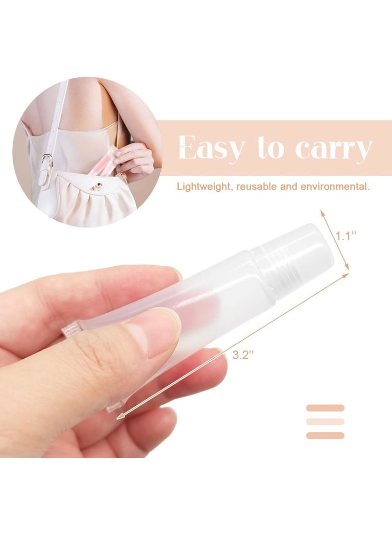 سيوسي Lip Gloss Tubes, Refillable Lip Balm Containers, Mini Cosmetic Squeeze Bottles for DIY Lips Gloss Balm, Makeup Storage and Travel Toiletries, Clear Soft Plastic, 8ml Capacity (6 PCS) - Image 5