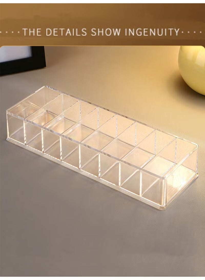 Ucanbe Acrylic Nail Polish Storage Box, 24-Slot Lipstick & Lip Gloss Holder, Makeup Brush and Cosmetic Display Organizer - Image 3