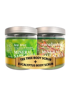 Dead Sea Collection BundleDead Sea Collection Salt Body Scrub2 X Large 2328 OZ  Salt Body Scrub Tee TreeSalt Body Scrub Eucalyptus  Exfoliating Effect  Includes Organic Essential Oils and Natural Dead Sea Minerals 