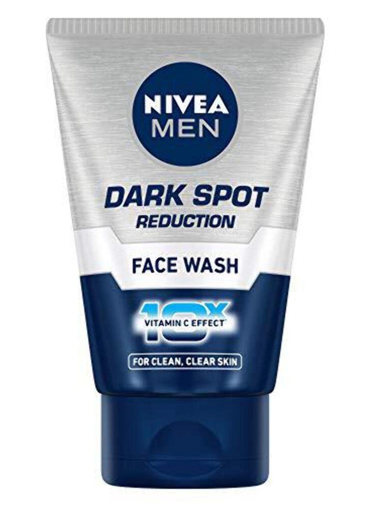Nivea - NIVEA MEN Dark Spot Reduction Face Wash 100g With Ginkgo and Ginseng Extracts for Clean Healthy and Clear Skin in Summer 10 X Vitamin C Effect for Radiant Skin For Dark Spot Reduction - Image 1