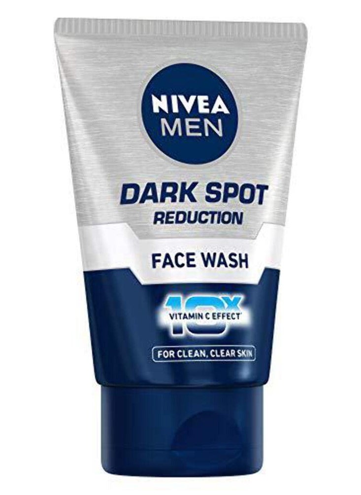 Nivea - NIVEA MEN Dark Spot Reduction Face Wash 100g With Ginkgo and Ginseng Extracts for Clean Healthy and Clear Skin in Summer 10 X Vitamin C Effect for Radiant Skin For Dark Spot Reduction - Image 1