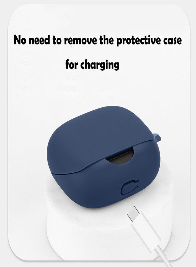 EasyBee [2 Pack] easyBee Case Compatible with Soundcore AeroFit Pro Open-Ear Bluetooth Headphone Charging Cover with 2 Keychain, Soft Liquid Silicone Ultra Thin Shockproof Protective Kit - Black and Blue - Image 4