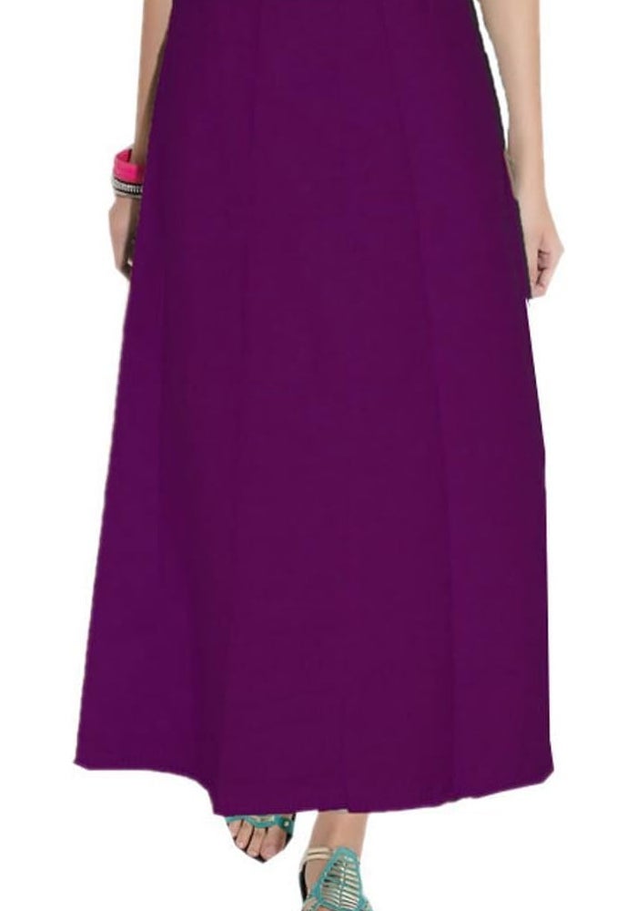 Odishabazaar Women's Saree Inskirt Petticoat Cotton - Free Size Free Size Purple