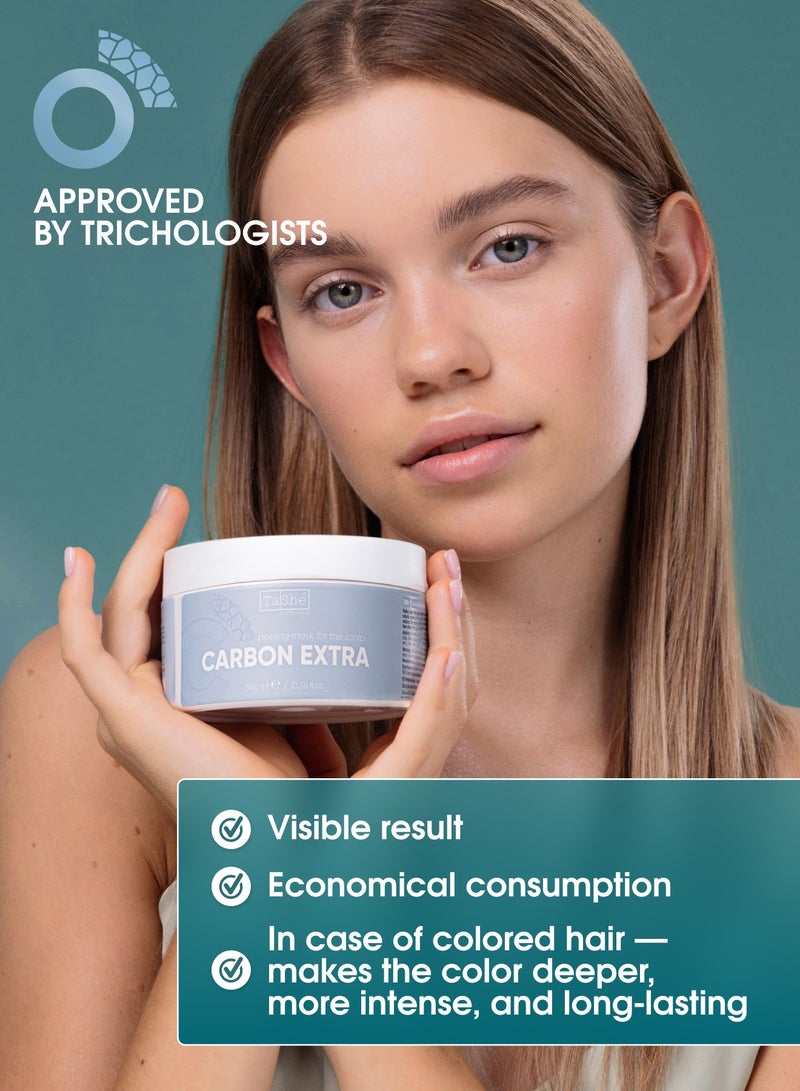 تاش باقة تنظيف عميق وتغذية للشعر 2×300 مل | قناع تقشير فروة الرأس بالكربون + قناع تغذية عميقة للشعر بالريوليت البركاني والزنك والأفوكادو والمانجو - Image 3