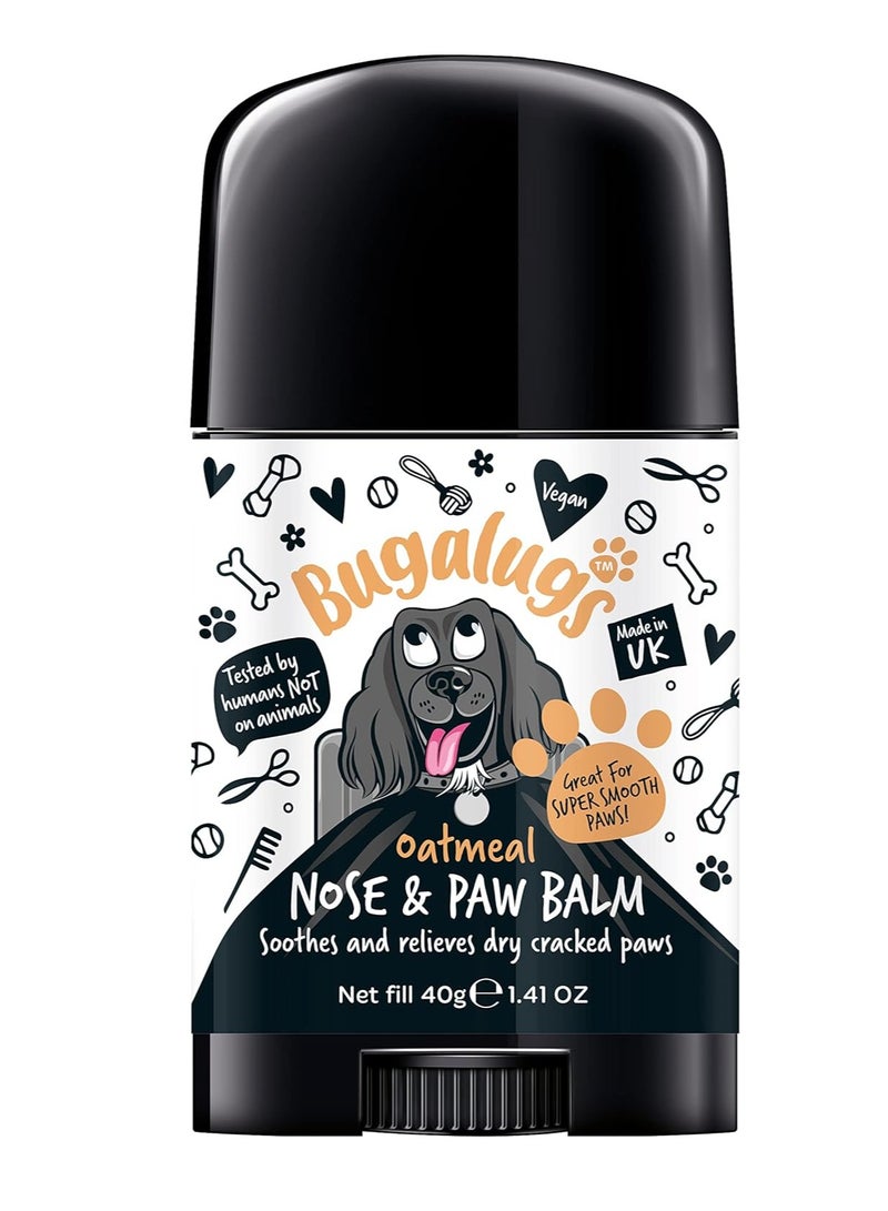 BUGALUGS Dog nose balm Natural lick safe Paw balm for dogs contains Oatmeal Dog paw cream Vegan formula nose balm for dogs reduces skin irritation and redness - Image 2