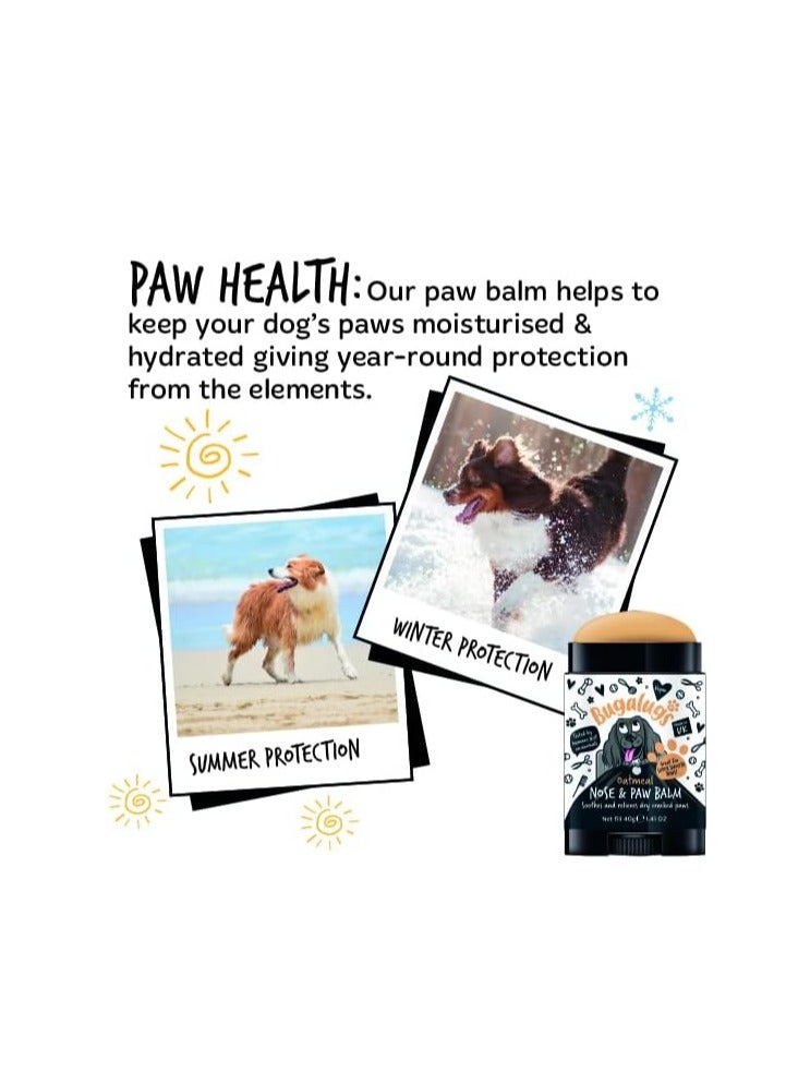 BUGALUGS Dog nose balm Natural lick safe Paw balm for dogs contains Oatmeal Dog paw cream Vegan formula nose balm for dogs reduces skin irritation and redness - Image 4