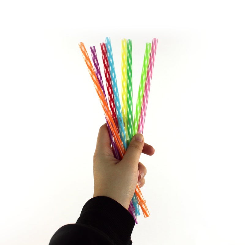 Hogg Reusable Straws - Rainbow (24 Pack), Plastic Straws Reusable, Tumbler Accessories, 9.5 inch - Image 4