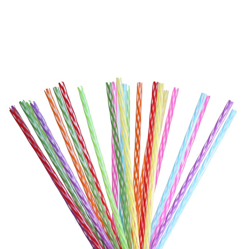 Hogg Reusable Straws - Rainbow (24 Pack), Plastic Straws Reusable, Tumbler Accessories, 9.5 inch - Image 1