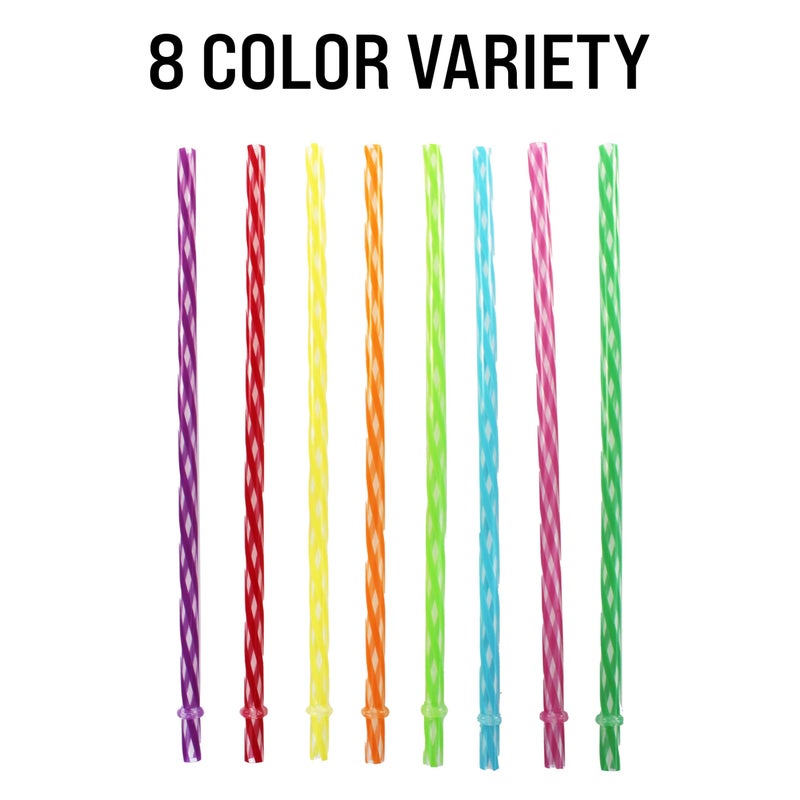 Hogg Reusable Straws - Rainbow (24 Pack), Plastic Straws Reusable, Tumbler Accessories, 9.5 inch - Image 5