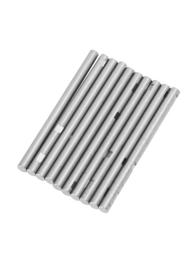 Thoraya 10pcs RC Motor Rod Shaft Silver Stainless Steel 4mm Diameter 60mm Length Brushless Motor Shaft with 3 Flat Positions for RC Car  - Image 3