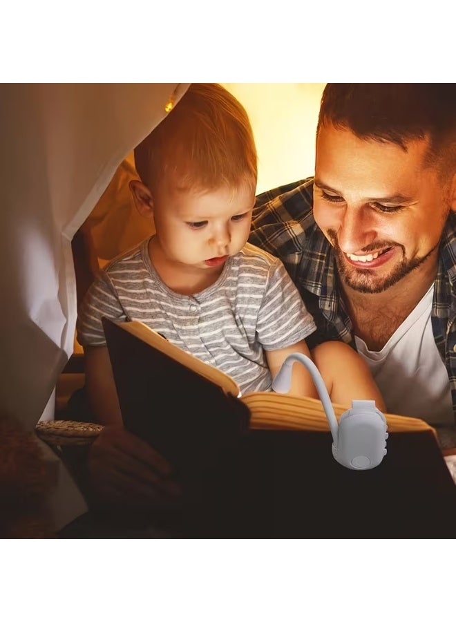 Goolsky Mini Portable Clip-On Book Light | Adjustable Brightness | Three Colors | C-Type USB Rechargeable | 360-Degree Foldable LED Soft Light | Suitable for Bedrooms, Bedside, Study | Creative Gift Table Lamp, Small Night Light - Image 5