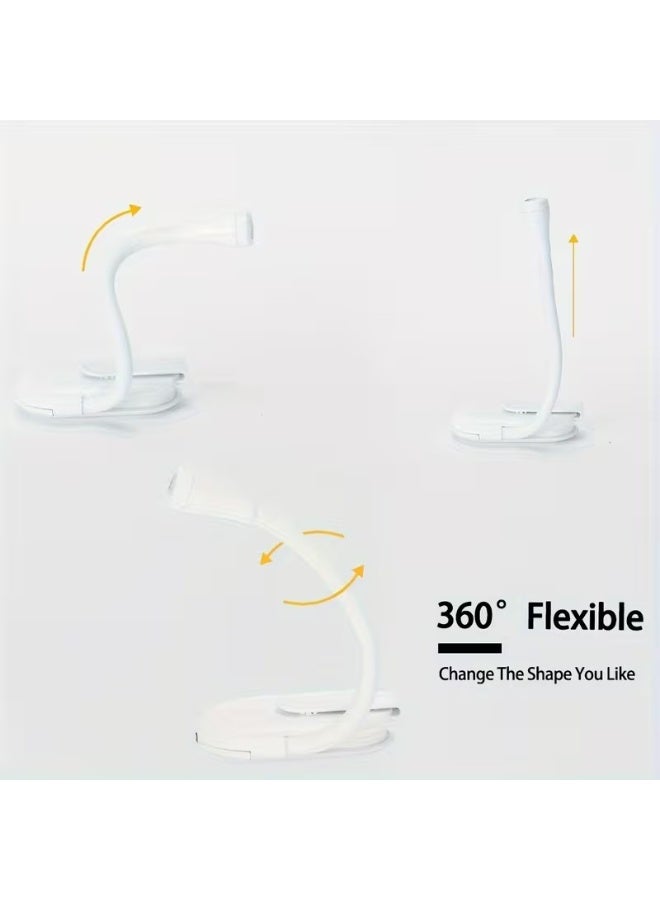 Goolsky Mini Portable Clip-On Book Light | Adjustable Brightness | Three Colors | C-Type USB Rechargeable | 360-Degree Foldable LED Soft Light | Suitable for Bedrooms, Bedside, Study | Creative Gift Table Lamp, Small Night Light - Image 3