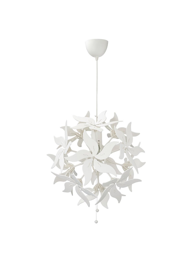 IKEA FRAKTA Pendant lamp - flower/white - 43 cm - Image 1