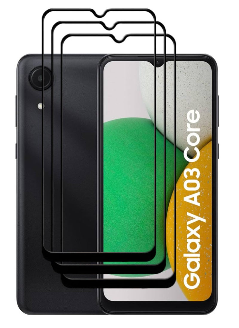 ACLIX 3 Pieces Antistatic ESD Dustproof Premium Quality High Definition Tempered Glass Screen Protector Designed For Samsung Galaxy A03 Core - Image 1