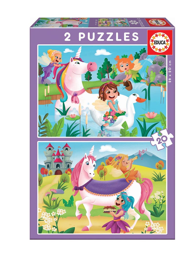 EDUCA إديوكا 2x20 يونيكورن وفتيات الجنيات
