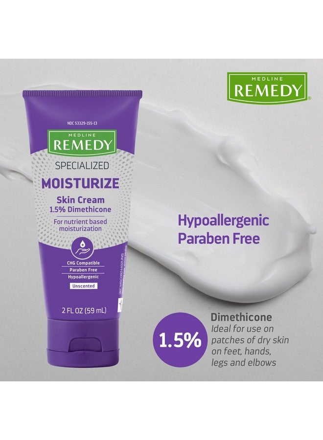 Medline Medline Remedy Specialized Skin Cream, Unscented (2 fl oz), 1.5% Dimethicone, Nourishing Moisturizer for Dry Skin, Paraben-free, and Hypoallergenic Body Cream, Daily Lotion for Dry and Sensitive Skin - Image 4