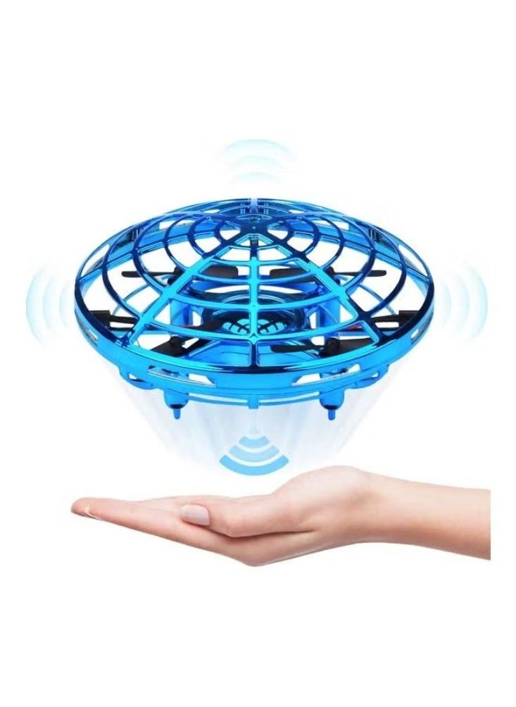 Dreamzon Mini Drone UFO Hand Operated Helicopter Quadrocopter Drone Infrared Induction Aircraft Flying Ball Toys Blue 14.5*5.5*14.5cm  - Image 2