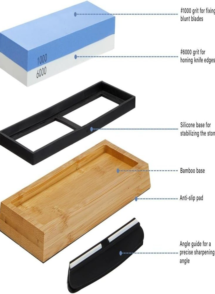 أوزيغالور أواسيسجالور مبراة سكين 1000/6000 ذات جودتين مزدوجة لصقل السكاكين في المطابخ الاحترافية. - Image 2