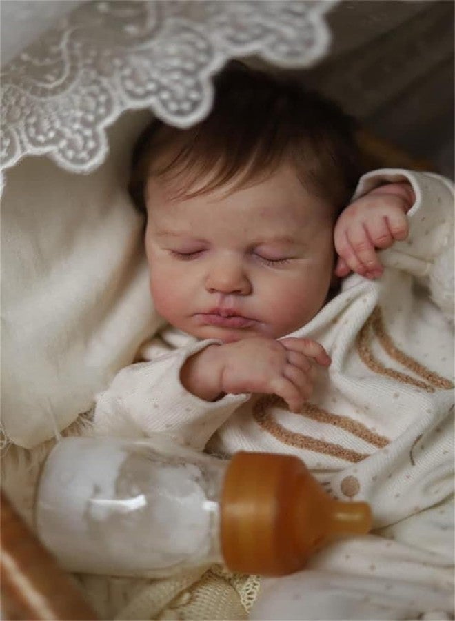 Zero Pam Lifelike Full Silicone Reborn Baby Dolls Girl, 20 Inch 50 CM Realistic Baby Doll Silicone Full Body, Anatomically Correct Real Bebe Doll that Look Real Life Newborn Dolls Rooted Hair - Image 3