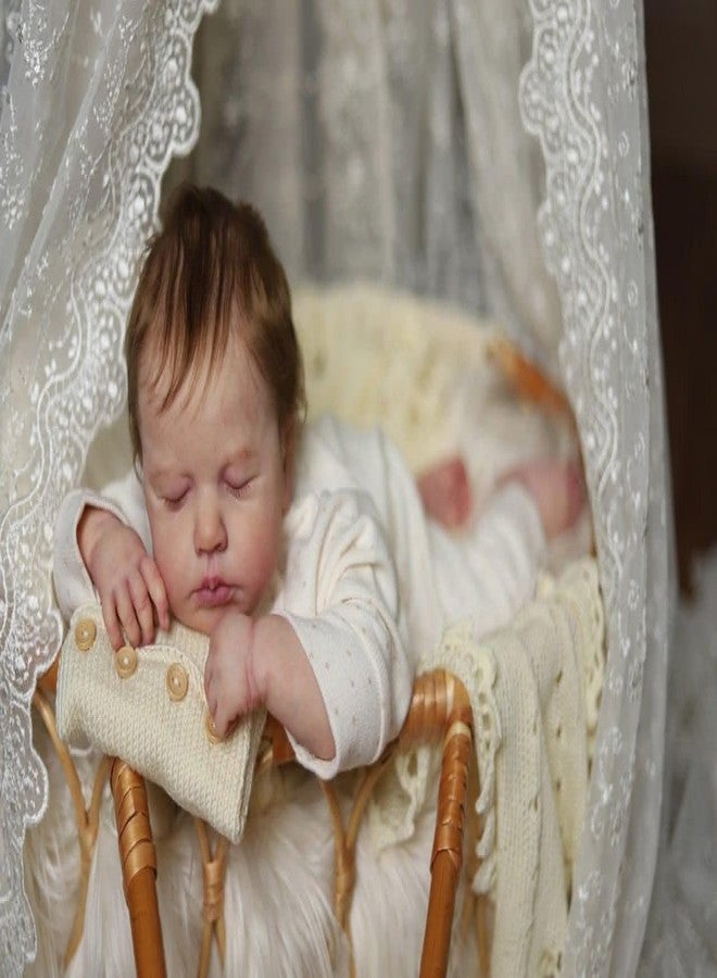 Zero Pam Lifelike Full Silicone Reborn Baby Dolls Girl, 20 Inch 50 CM Realistic Baby Doll Silicone Full Body, Anatomically Correct Real Bebe Doll that Look Real Life Newborn Dolls Rooted Hair - Image 5