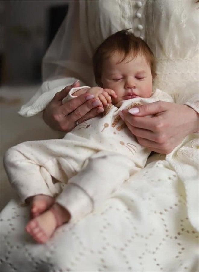 Zero Pam Lifelike Full Silicone Reborn Baby Dolls Girl, 20 Inch 50 CM Realistic Baby Doll Silicone Full Body, Anatomically Correct Real Bebe Doll that Look Real Life Newborn Dolls Rooted Hair - Image 2