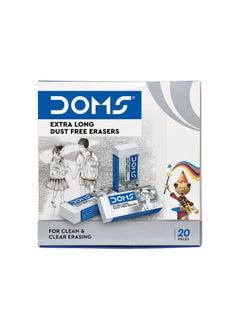 DOMS Dust Free XL 20 PC Eraser Set 