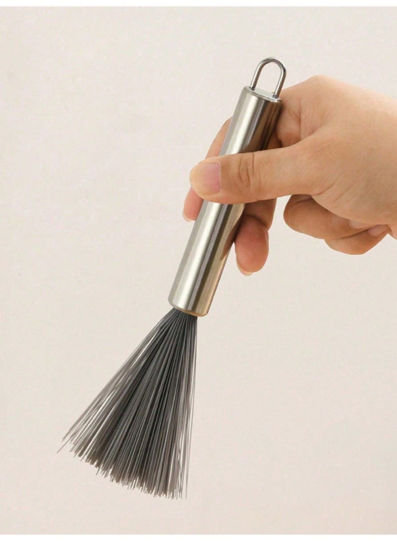 1pc Multi-Purpose Long Handle Cleaning Brush, Stainless Steel, Medium Strength - Image 3